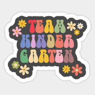 Rainbow Proud Teachers of Team Kindergarten Pre K Students Teacher Appreciation Day Sticker